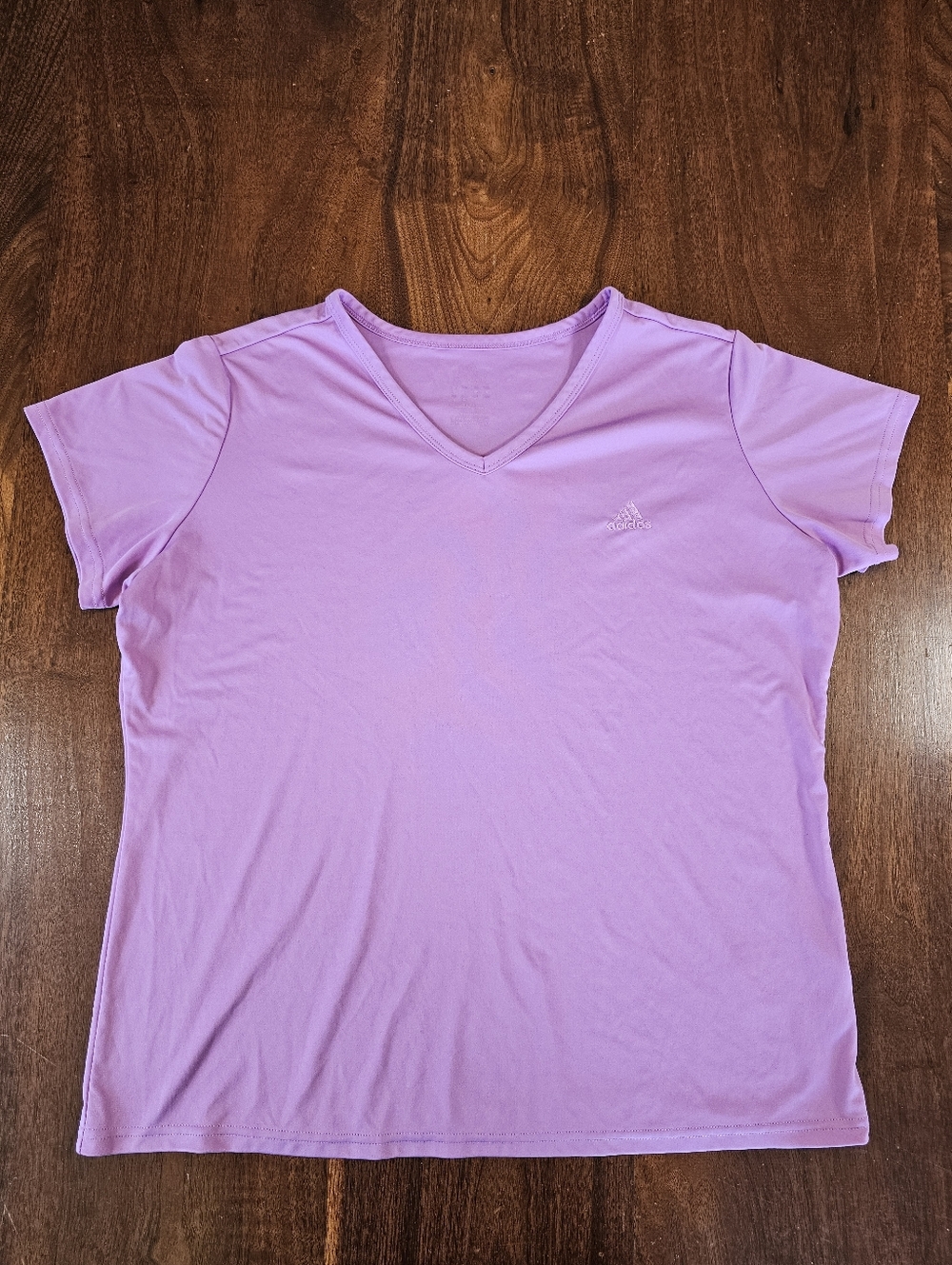 Adidas Women's V Neck Top In Purple Size XL